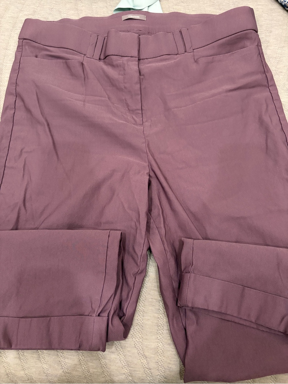 Maurices Bengaline Mauve Ankle Cropped Dress Pants